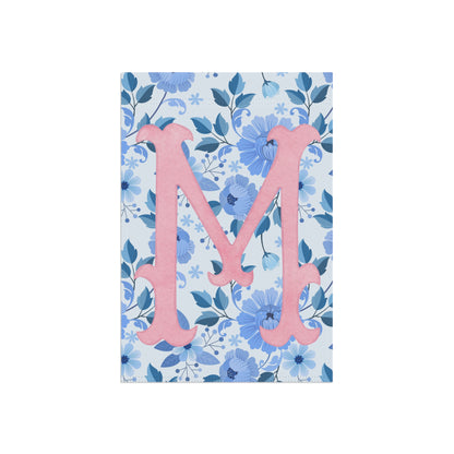 Personalized Floral Garden Banner - Initial 'M'