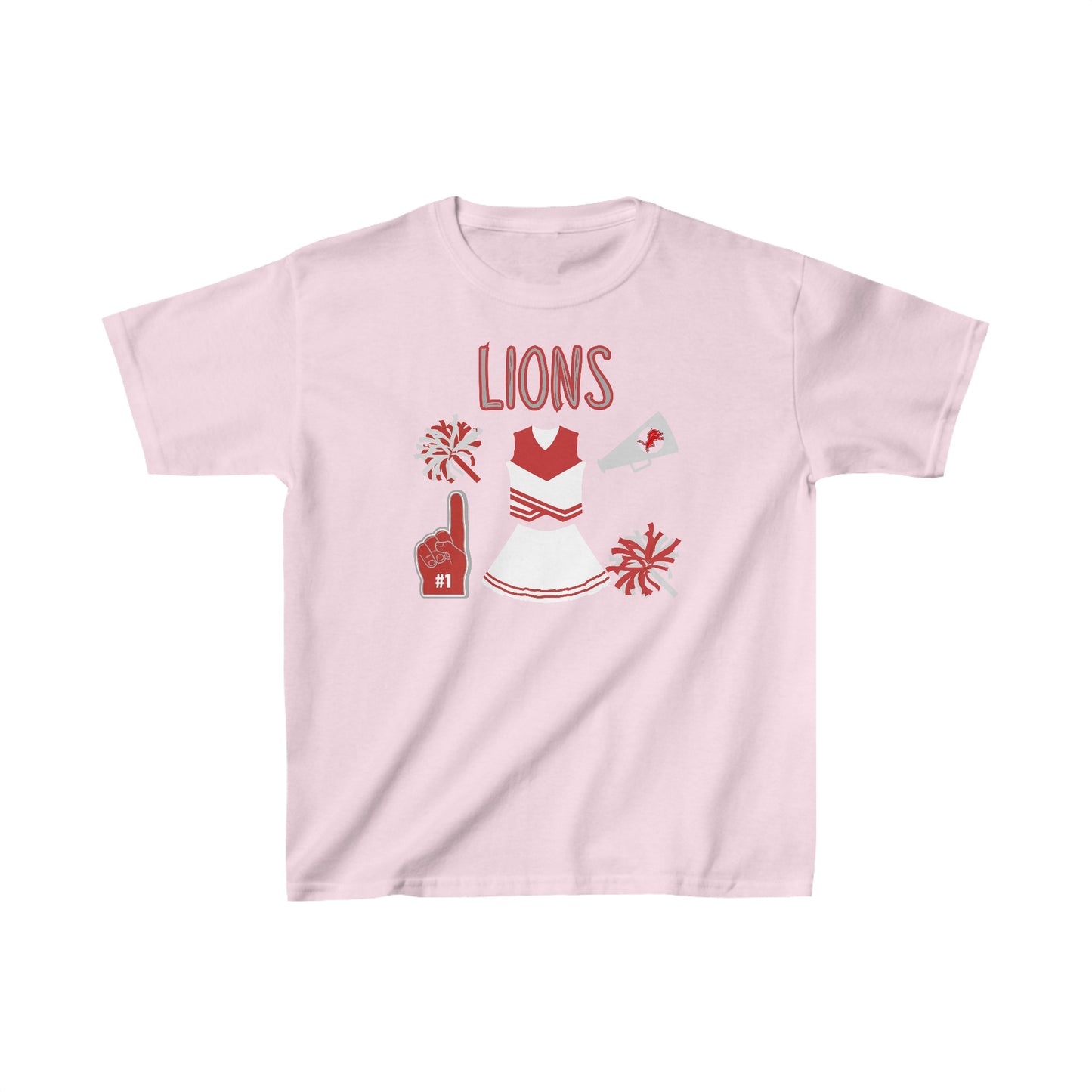 Lions.  Cheer Kids Heavy Cotton™ Tee