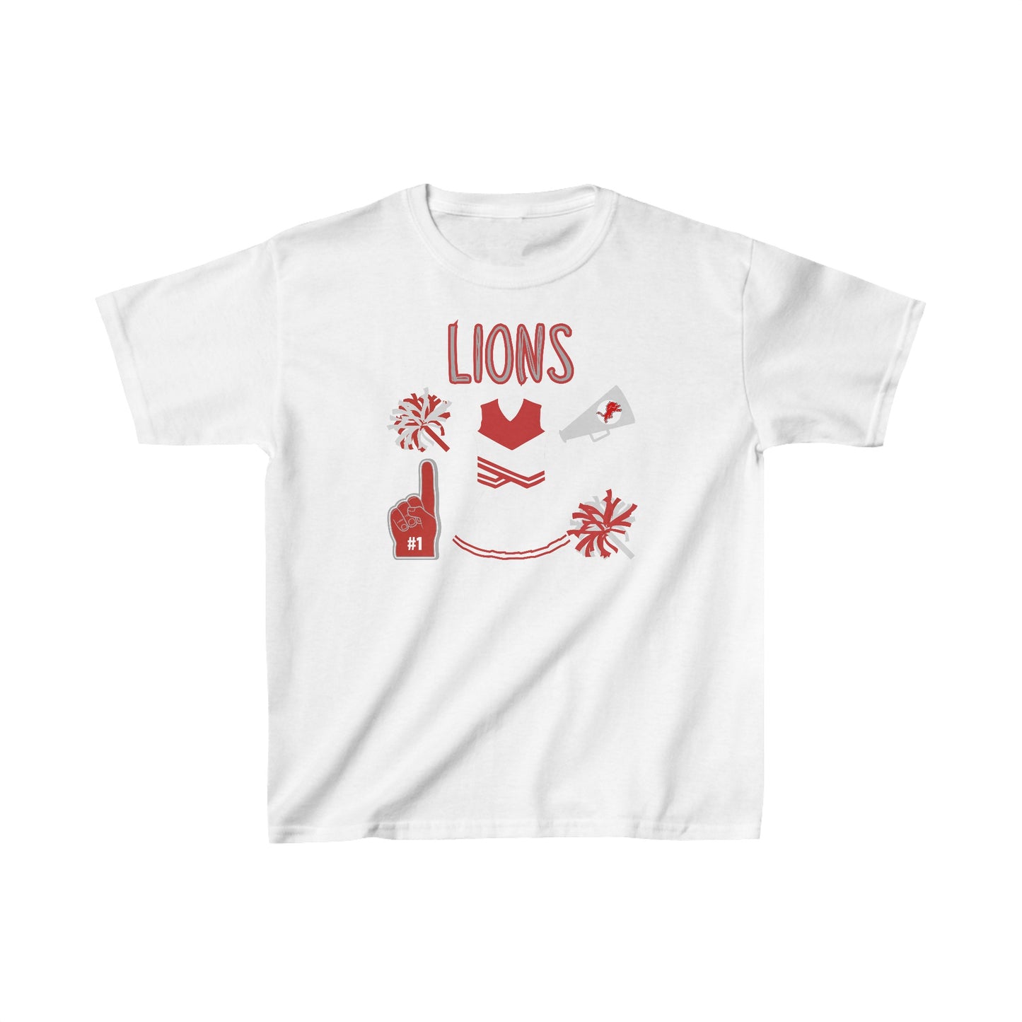 Lions.  Cheer Kids Heavy Cotton™ Tee