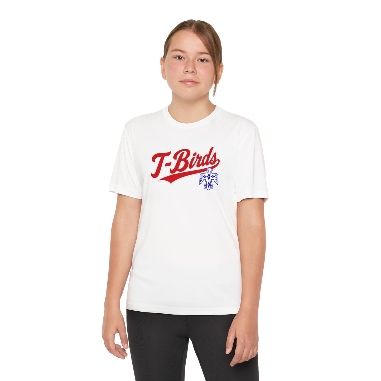 DeSoto. Thunderbirds Youth Drifit — Script Logo Team Shirt