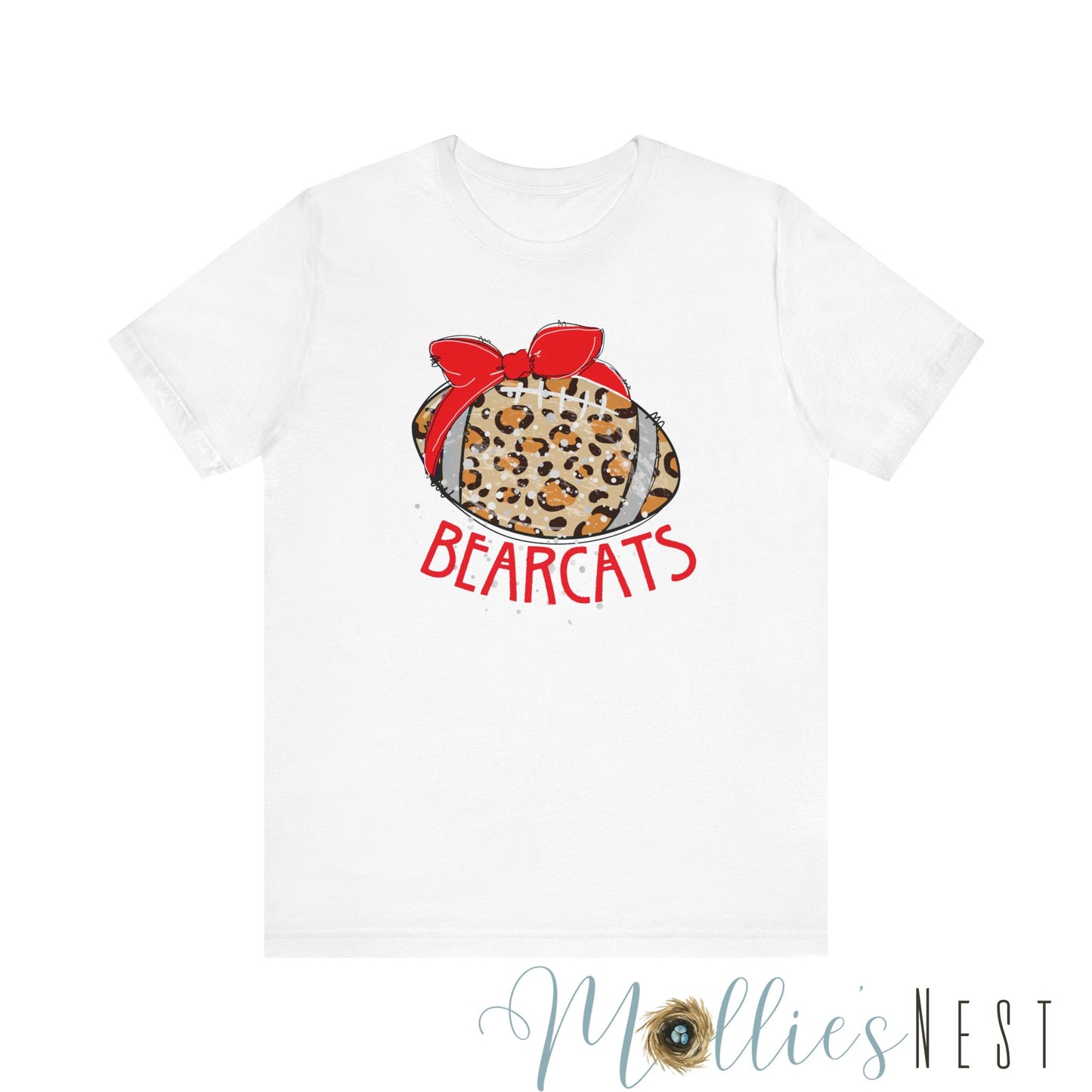 Bearcats Leopard Football Jersey Short Sleeve Tee