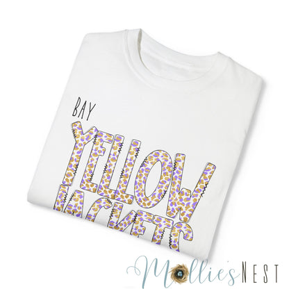Bay Yellowjackets Leopard. Garment-Dyed T-shirt
