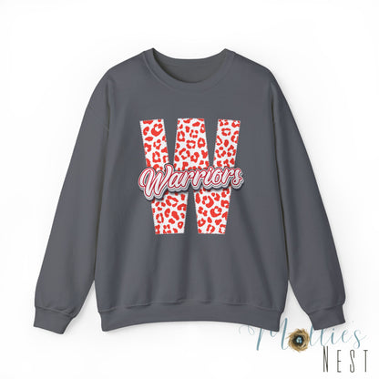 Adult. Westsie Warriors Leopard Print "W" Sweatshirt