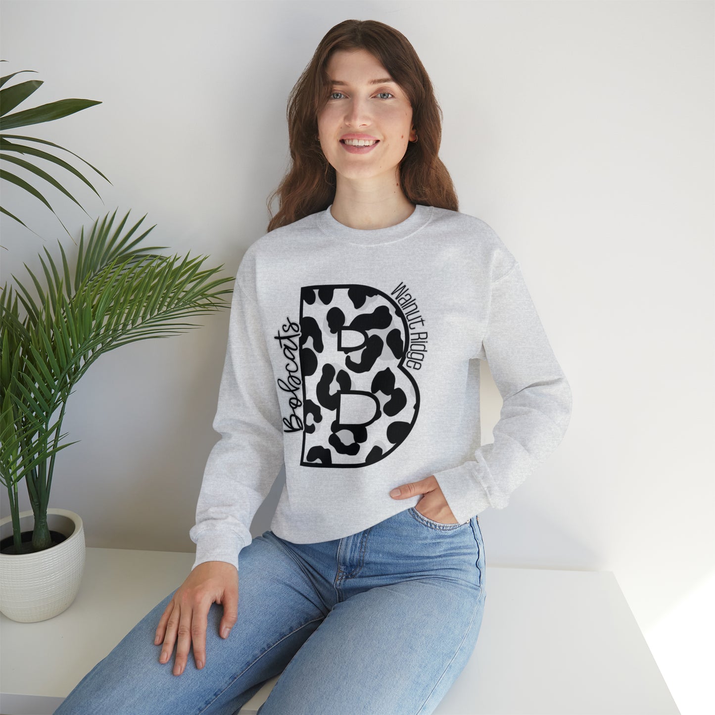 Bobcats Leopard Heavy Blend™ Crewneck Sweatshirt