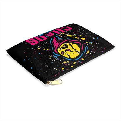 Chaos Softball Accessory Pouch — Customizable Team Makeup & Gear Bag (Name & Number)