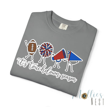 Touchdown Season (Blue/Red) T-Shirt — Football Friends Graphic