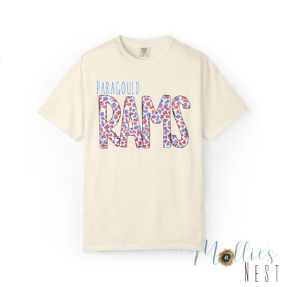 Paragould Rams T-Shirt — Leopard Letter Tee