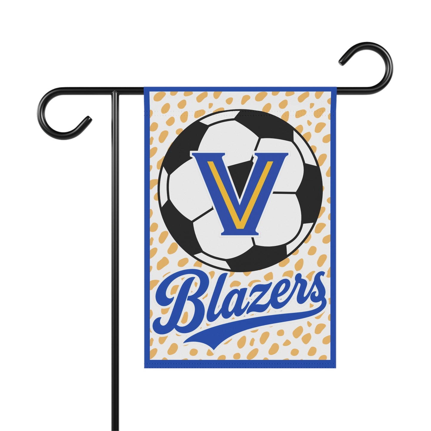 Soccer Blazers Yard Flag — Team V Letter Garden Banner