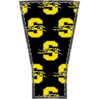 Greyhound Salem Logo Arm Sleeve — Black & Yellow Athletic Compression Sleeve