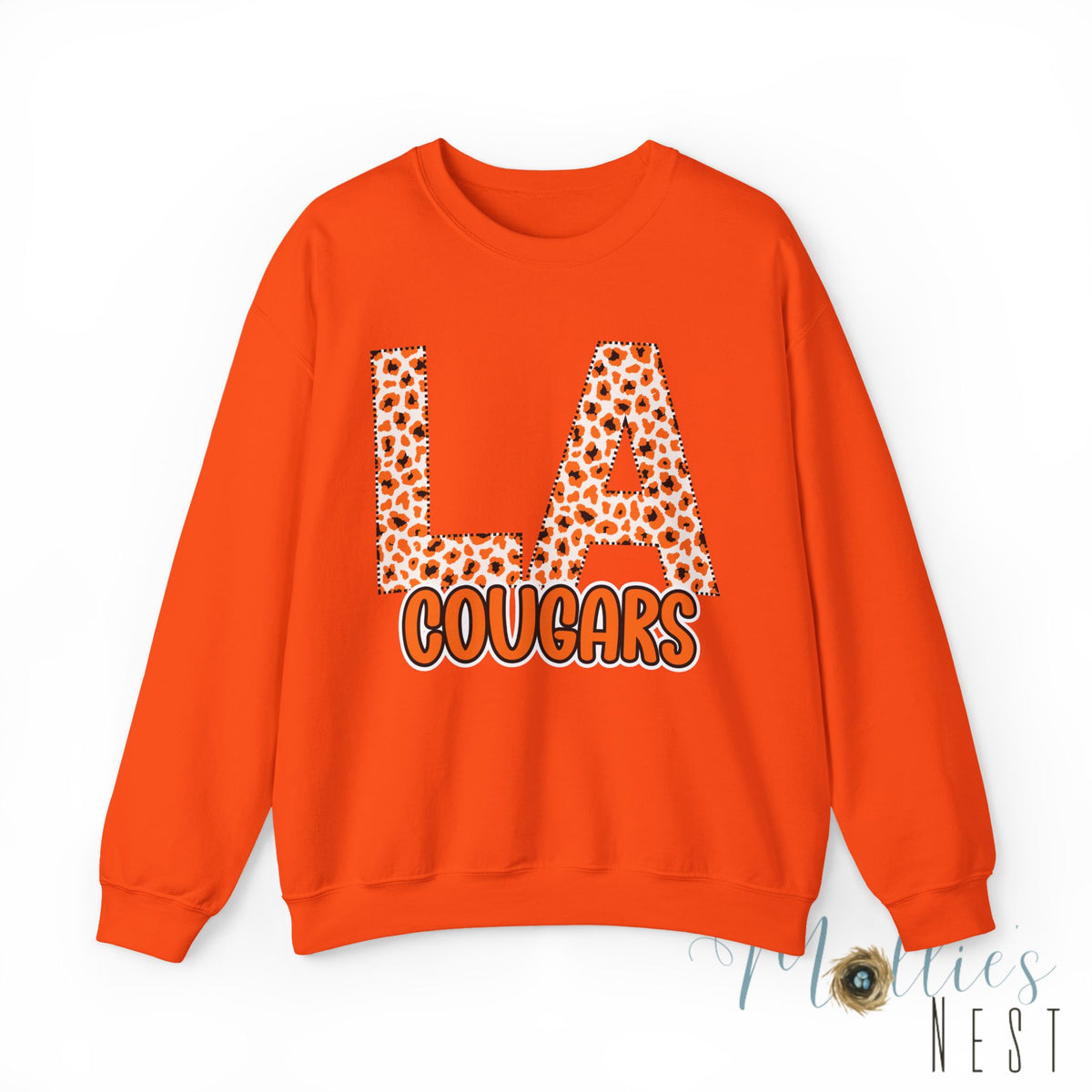 Lee Academy LA Cougars Leopard Print School Spirit Sweatshirt