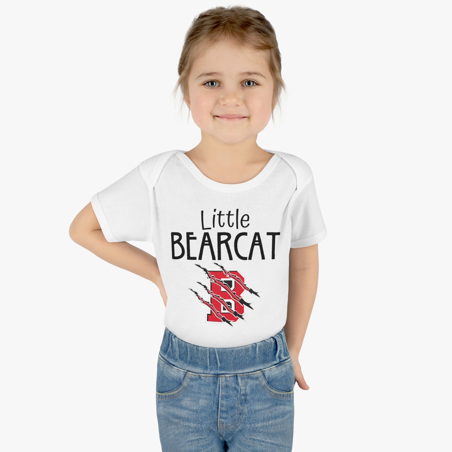 Infant Little Bearcat. Baby Rib Bodysuit