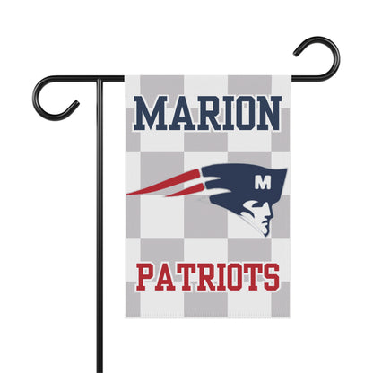 Patriots Checkered Yard Flag — Marion School Team Banner