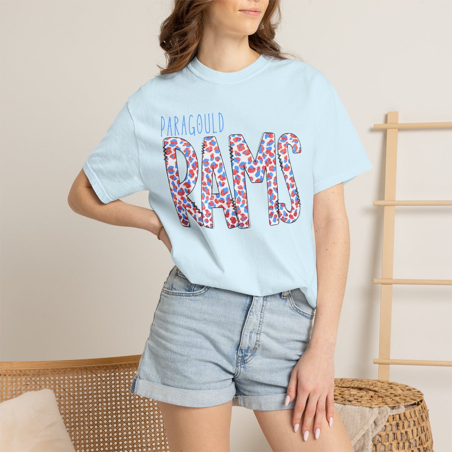 Paragould Rams T-Shirt — Leopard Letter Tee