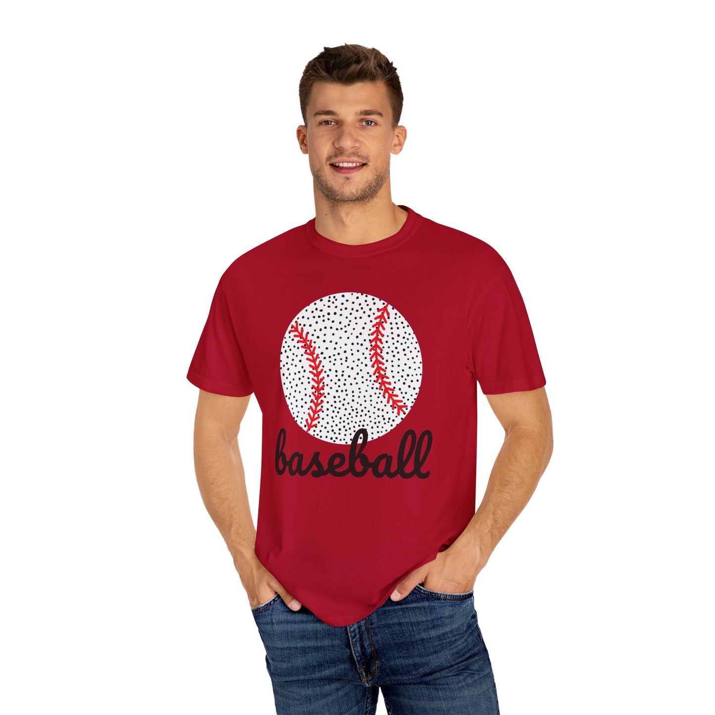 Baseball. Spotted Garment-Dyed T-shirt