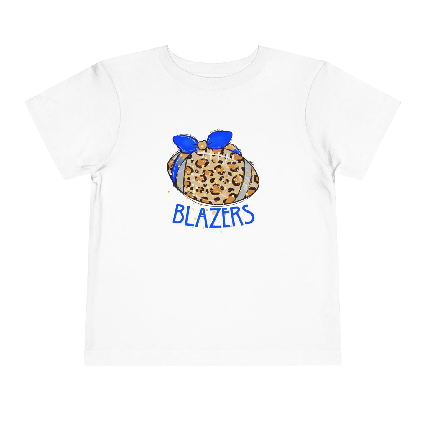 Toddler Leopard Blazer Football. Short Sleeve Tee