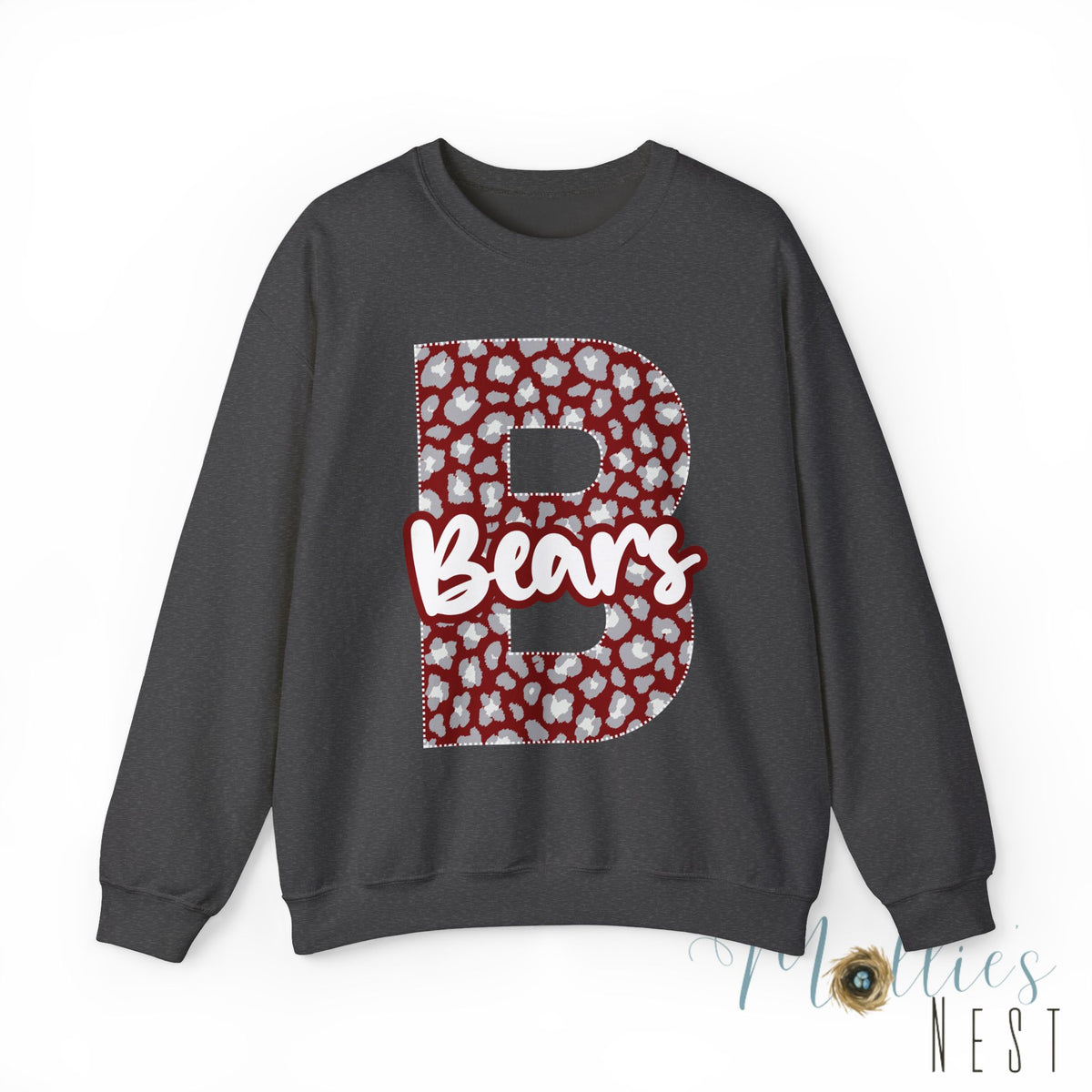 ADULT. Barton Bears. Initial B Crewneck Sweatshirt