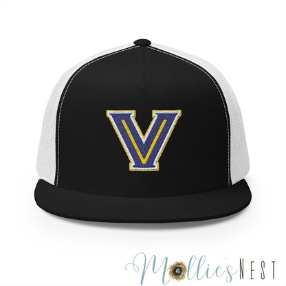 5 Panel Trucker Cap with Embroidered Valley View LOGO Design