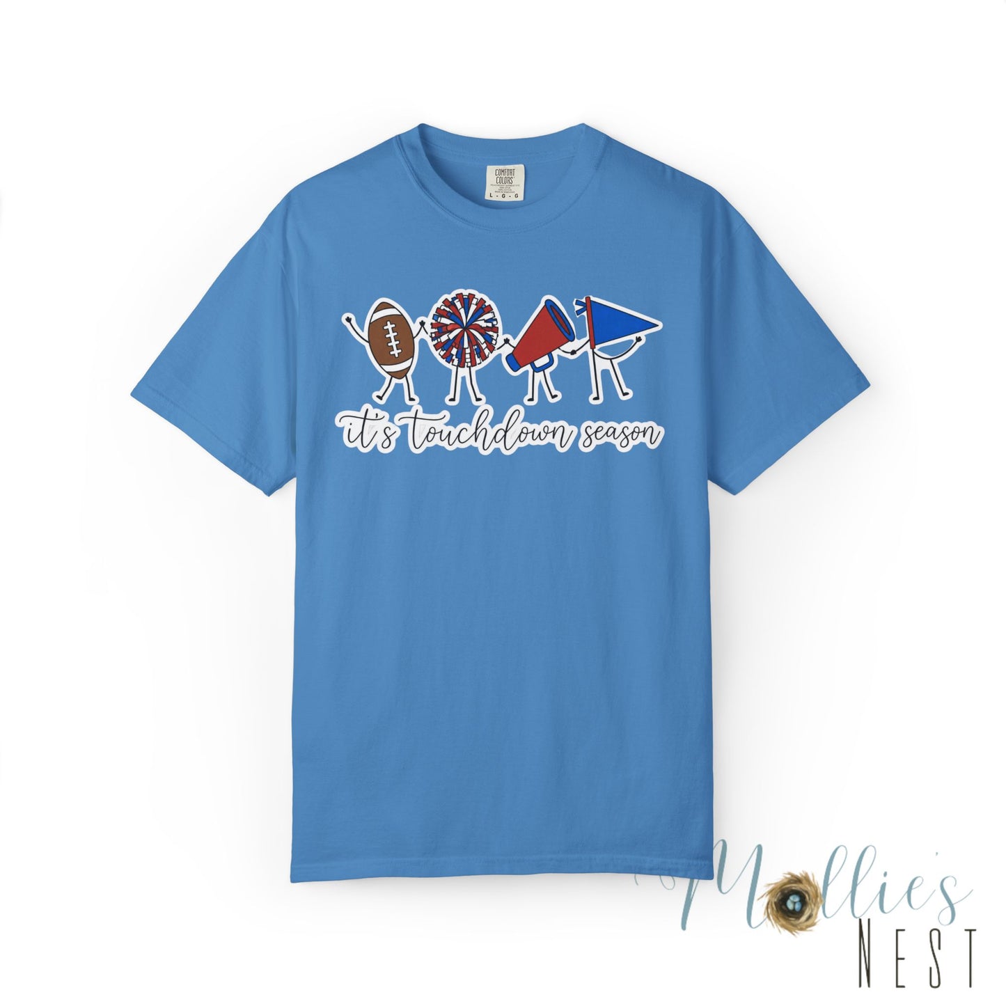 Touchdown Season (Blue/Red) T-Shirt — Football Friends Graphic