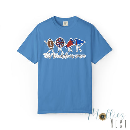 Touchdown Season (Blue/Red) T-Shirt — Football Friends Graphic