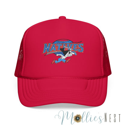 Trendy Foam Trucker Hat, Embroidered Cap, Stylish Casual Hat, Perfect Gift for Sports Fans, Outdoor Activities, Summer Essential