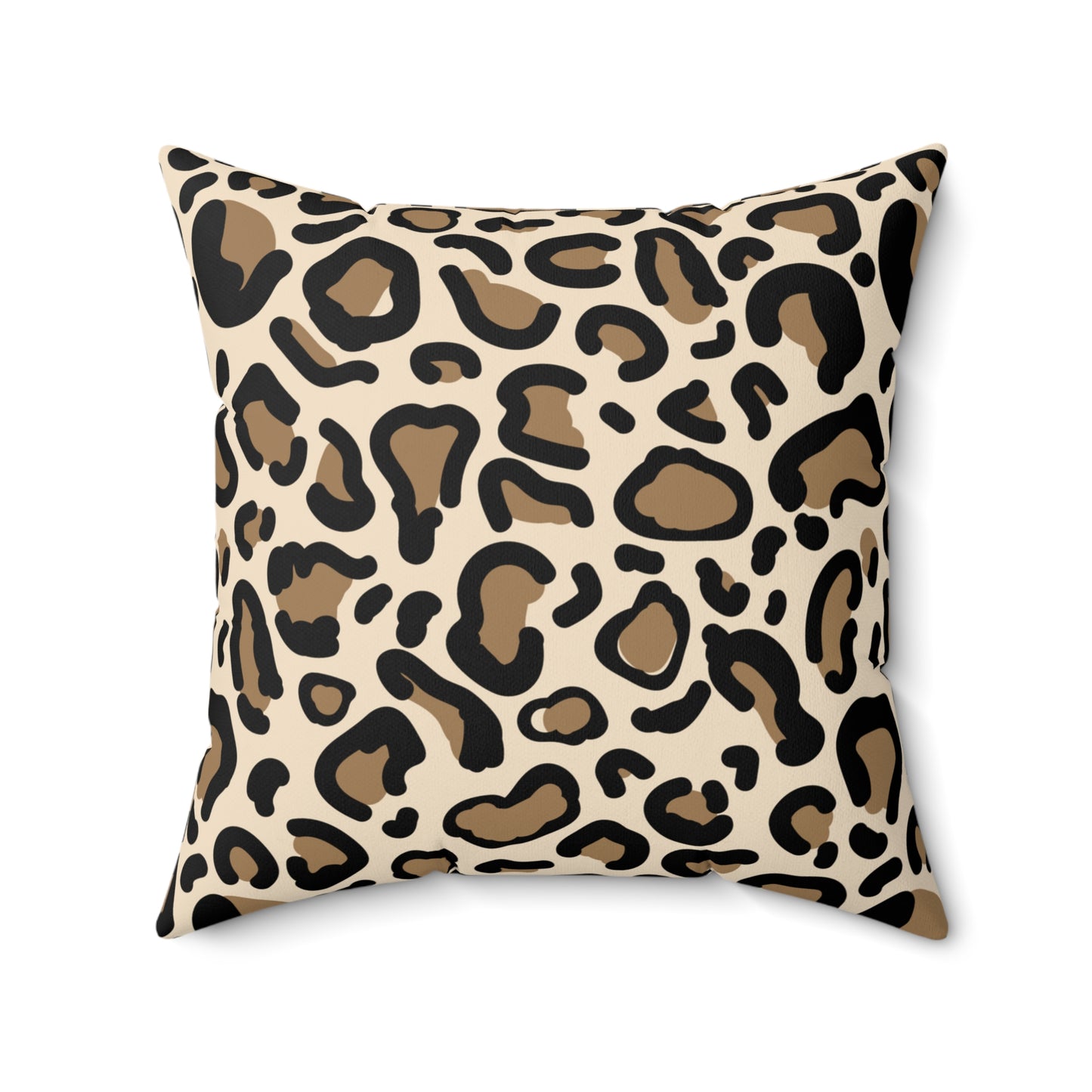 Leopard Spun Polyester Square Pillow