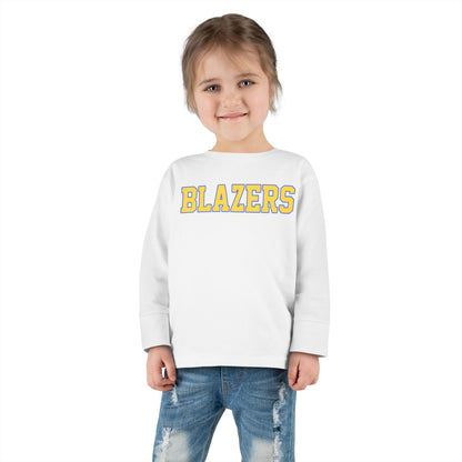 Toddler Blazers - Classic Blue & Gold - Valley View Long Sleeve Tee