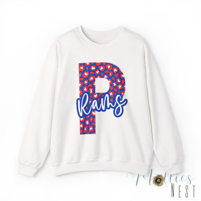 Paragould Rams "P" Leopard  Crewneck Sweatshirt