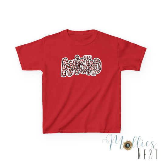 YOUTH Amistad - Leopard Stacked House shirt (Gildan brand)
