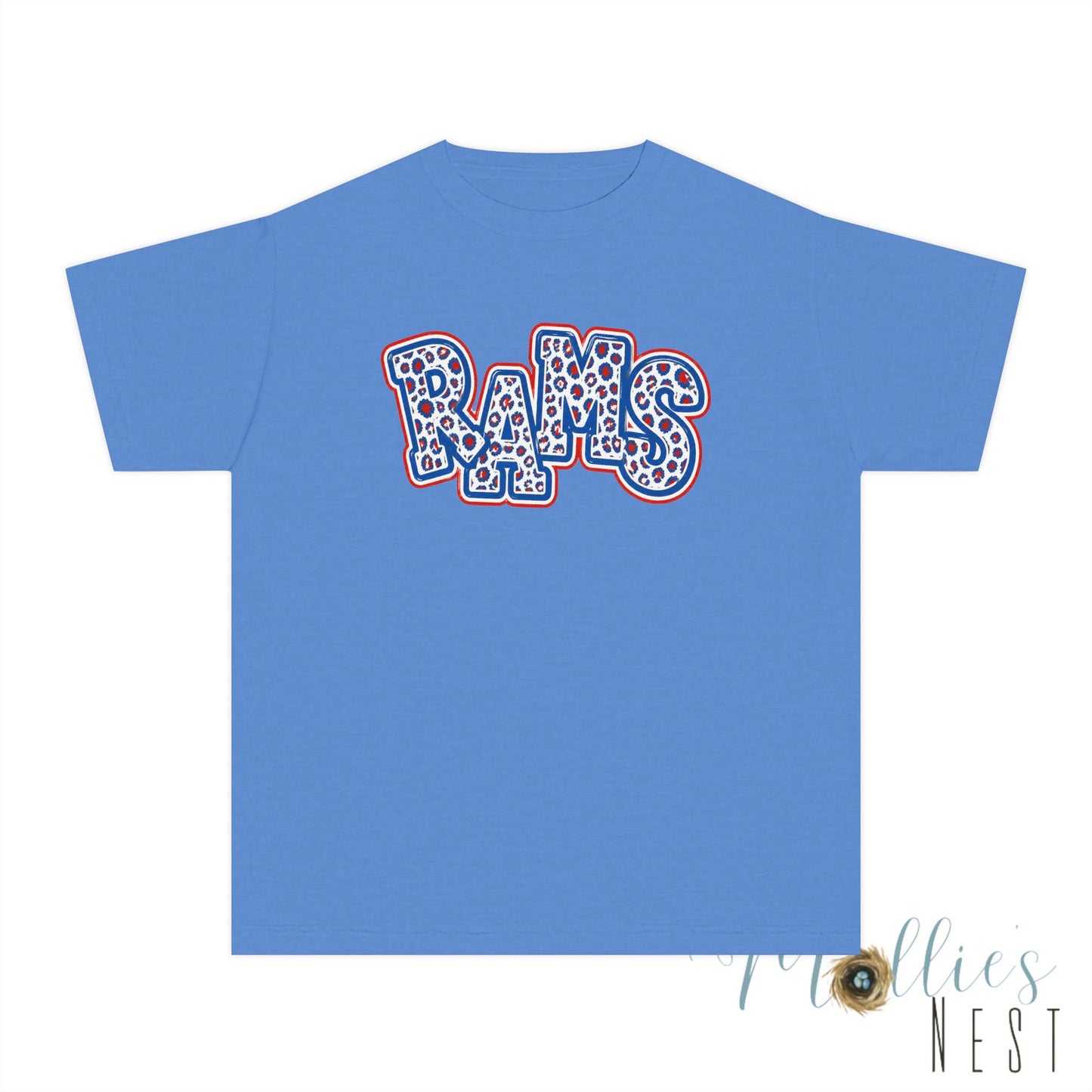 Youth - Rams Leopard Print Patriotic Football Shirt