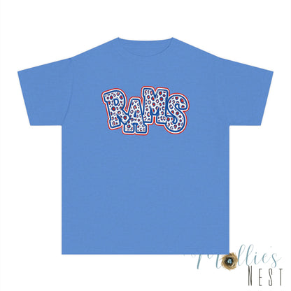 Youth - Rams Leopard Print Patriotic Football Shirt