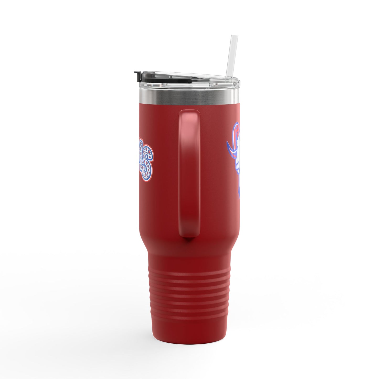 40oz Insulated Travel Mug — Paragould Rams Leopard Print & Team Logo