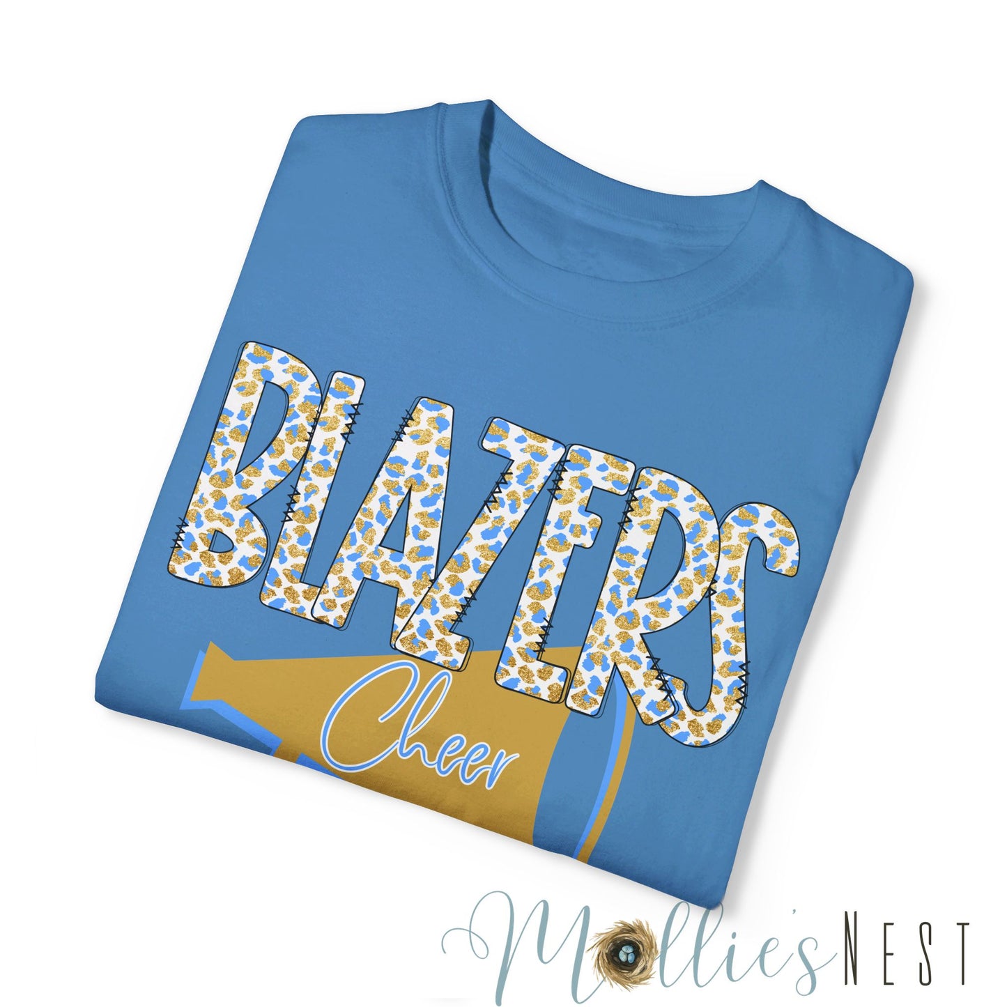 Blazers Leopard Cheer. Garment-Dyed T-shirt