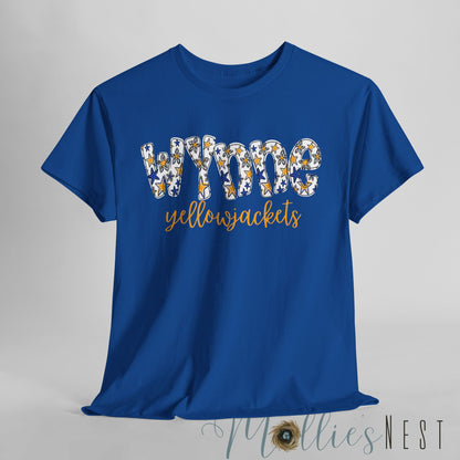Wynne Yellowjackets Shirt. Blue & Gold
