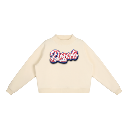 Essential Fleece Mock-Neck Crew Sweatshirt - Desoto Thunderbirds