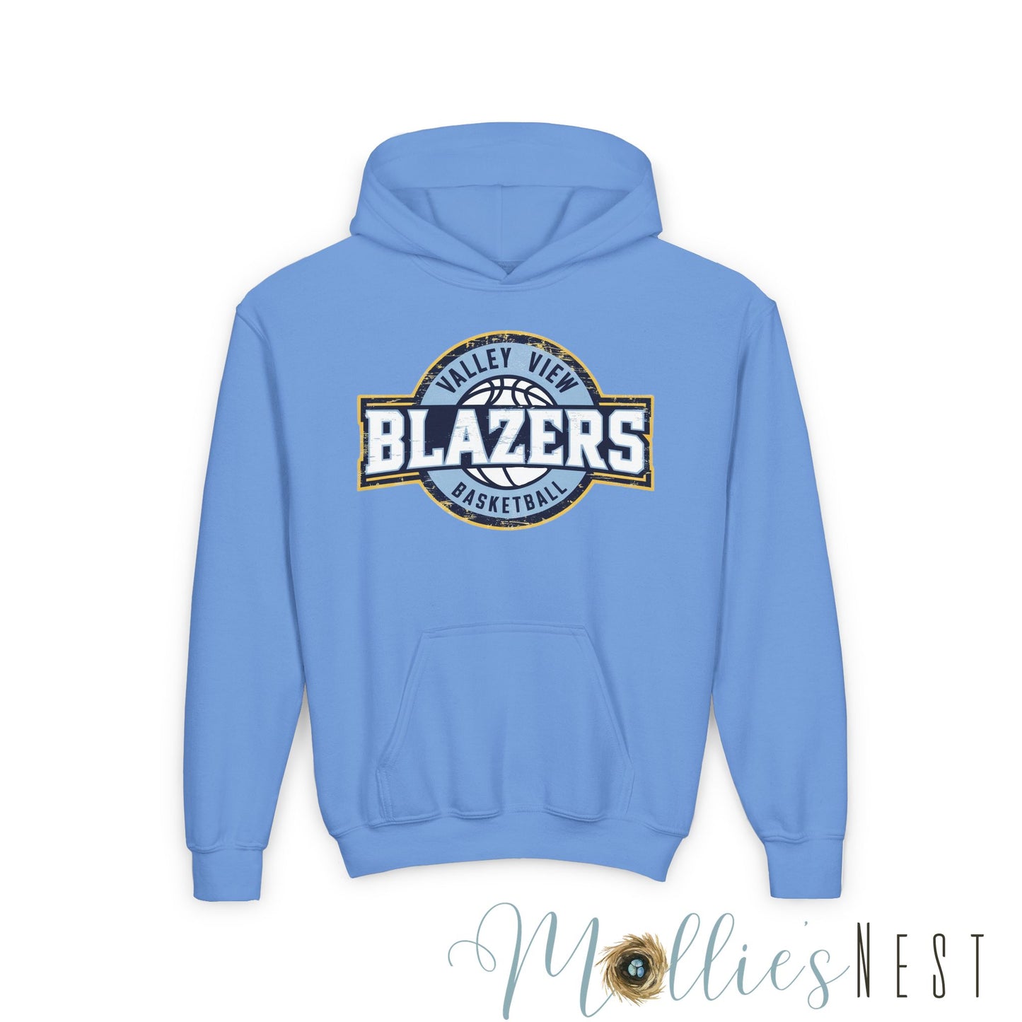 Youth Heavy Blend Hooded Sweatshirt. Blazers Basketball