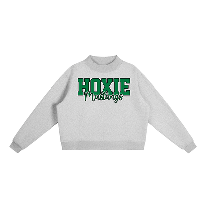 Hoxie Mustangs. Fleece Mock-Neck Crew Sweatshirt