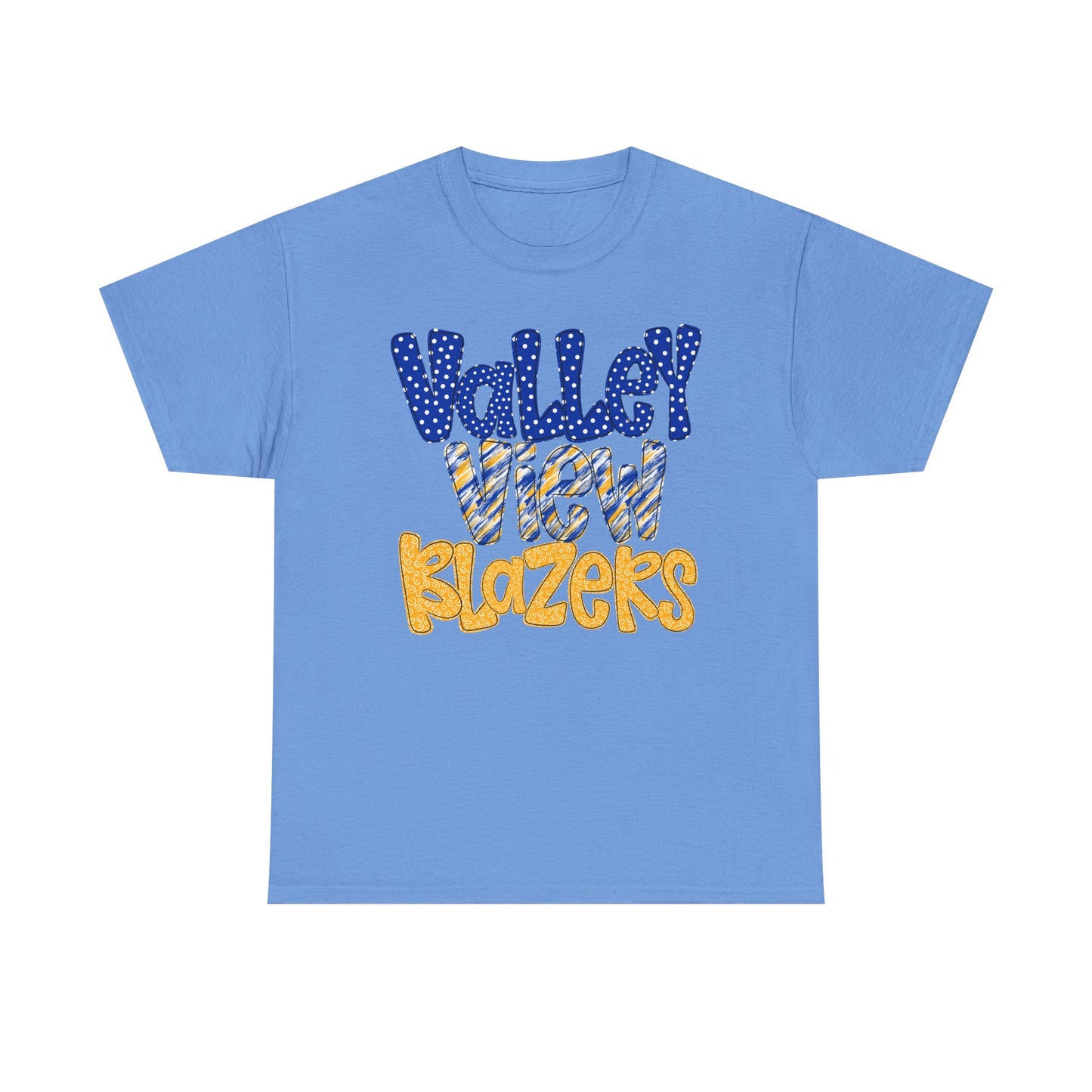 Valley View Blazers Unisex Heavy Cotton Tee, School Spirit Shirt