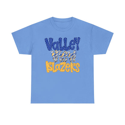 Valley View Blazers Unisex Heavy Cotton Tee, School Spirit Shirt