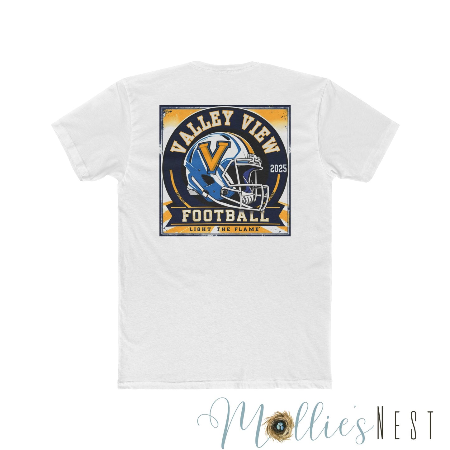 Valley View Football Unisex Cotton Crew Tee, Sports Tee, School Spirit Shirt, Game Day Apparel, Football Fan Wear