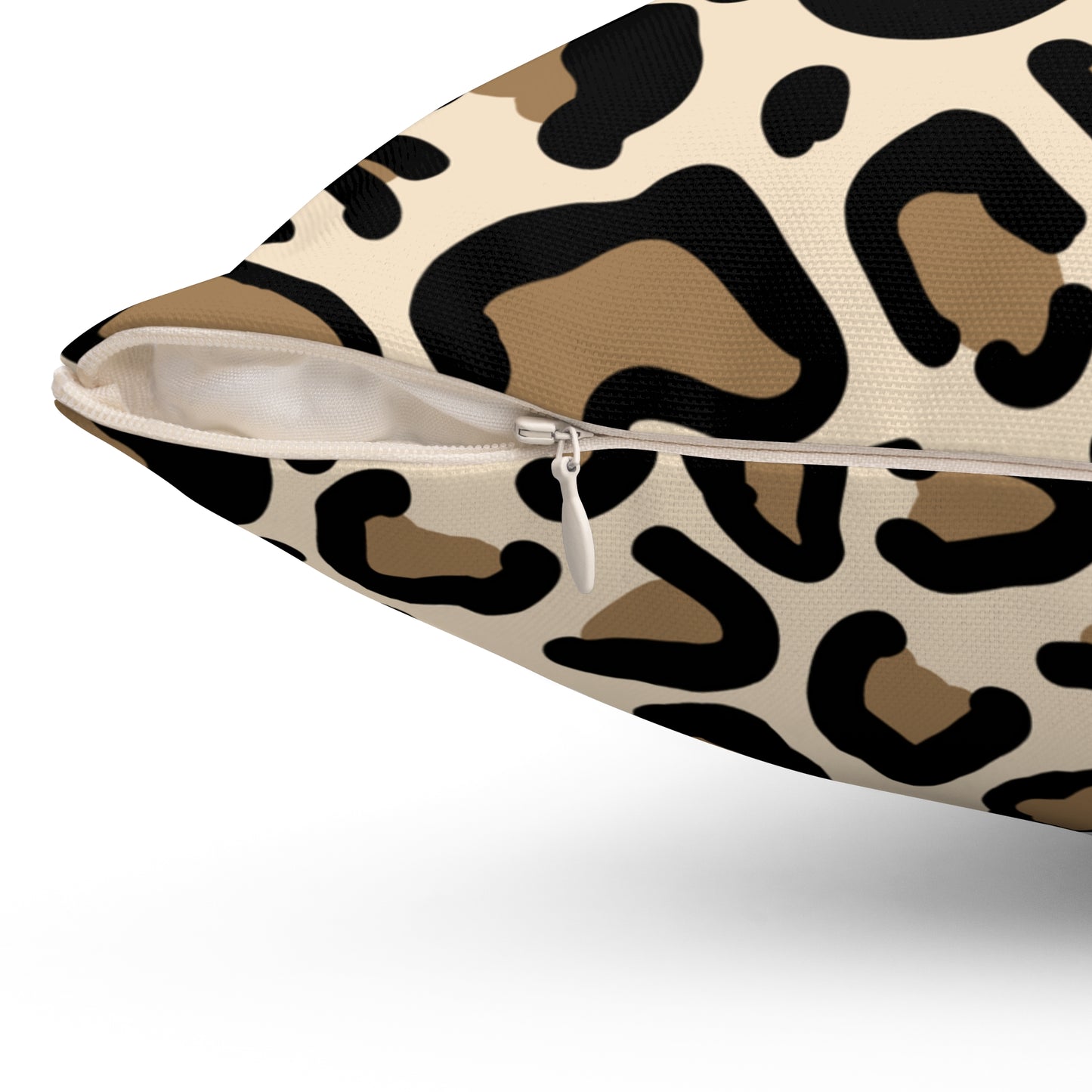 Leopard Spun Polyester Square Pillow