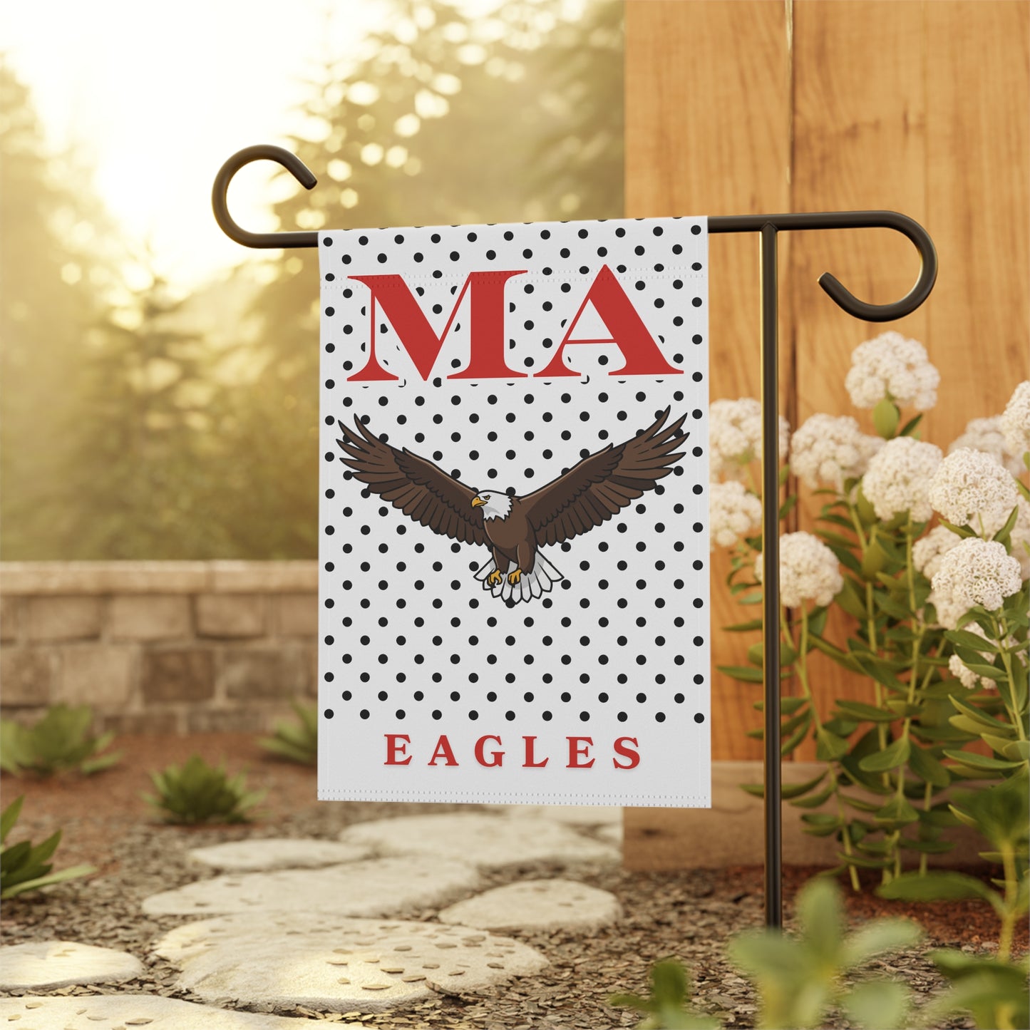 Eagles Yard Flag — Marvell Academy. Polka Dot Eagle House Banner