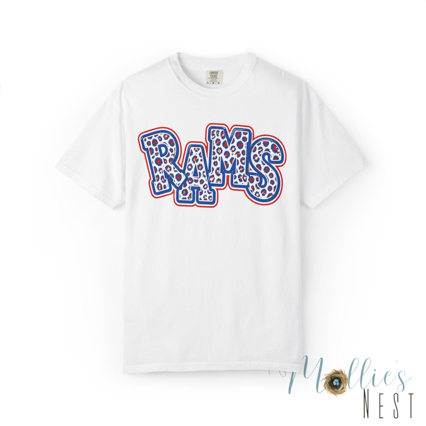 Paragould Rams Leopard Print Retro Logo T-Shirt