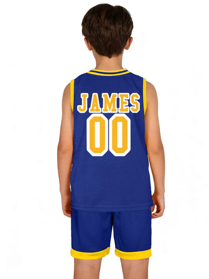CUSTOM _ JAMES. Blazers Children's Basketball Jersey Set(Dual-sided Printing)