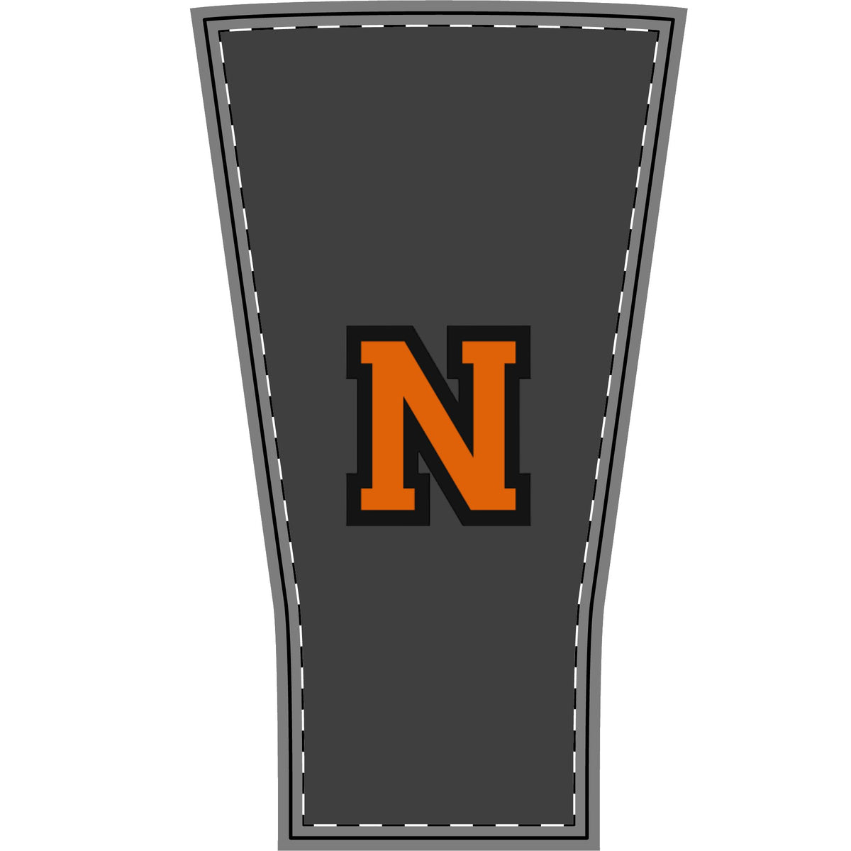 Newport Greyhounds - Gray Sports Sleeve with Orange 'N' Logo Pattern
