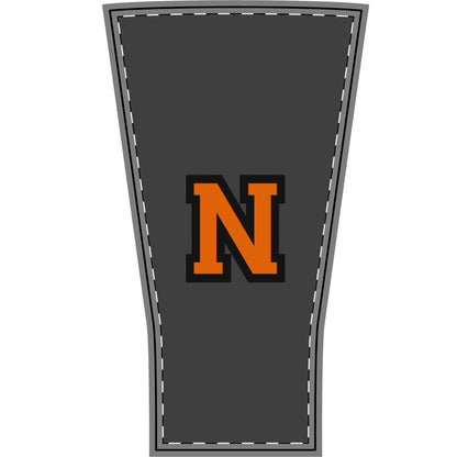 Newport Greyhounds - Gray Sports Sleeve with Orange 'N' Logo Pattern
