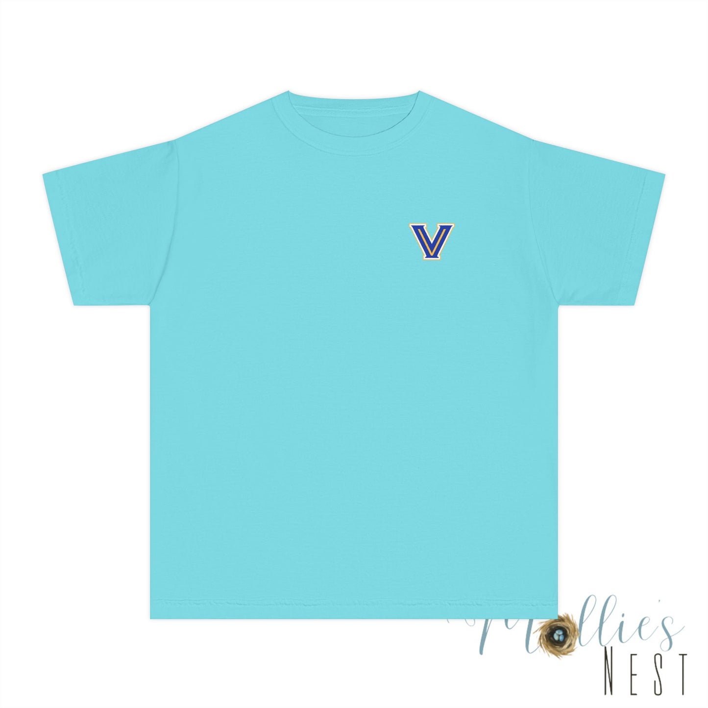 YOUTH Blazers Vin tage Logo T-Shirt — Retro Blue & Gold Team Logo T‑Shirt