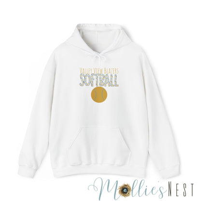 Custom Valley View Blazers Softball Hoodie - Unisex Heavy Blend™ Sweatshirt