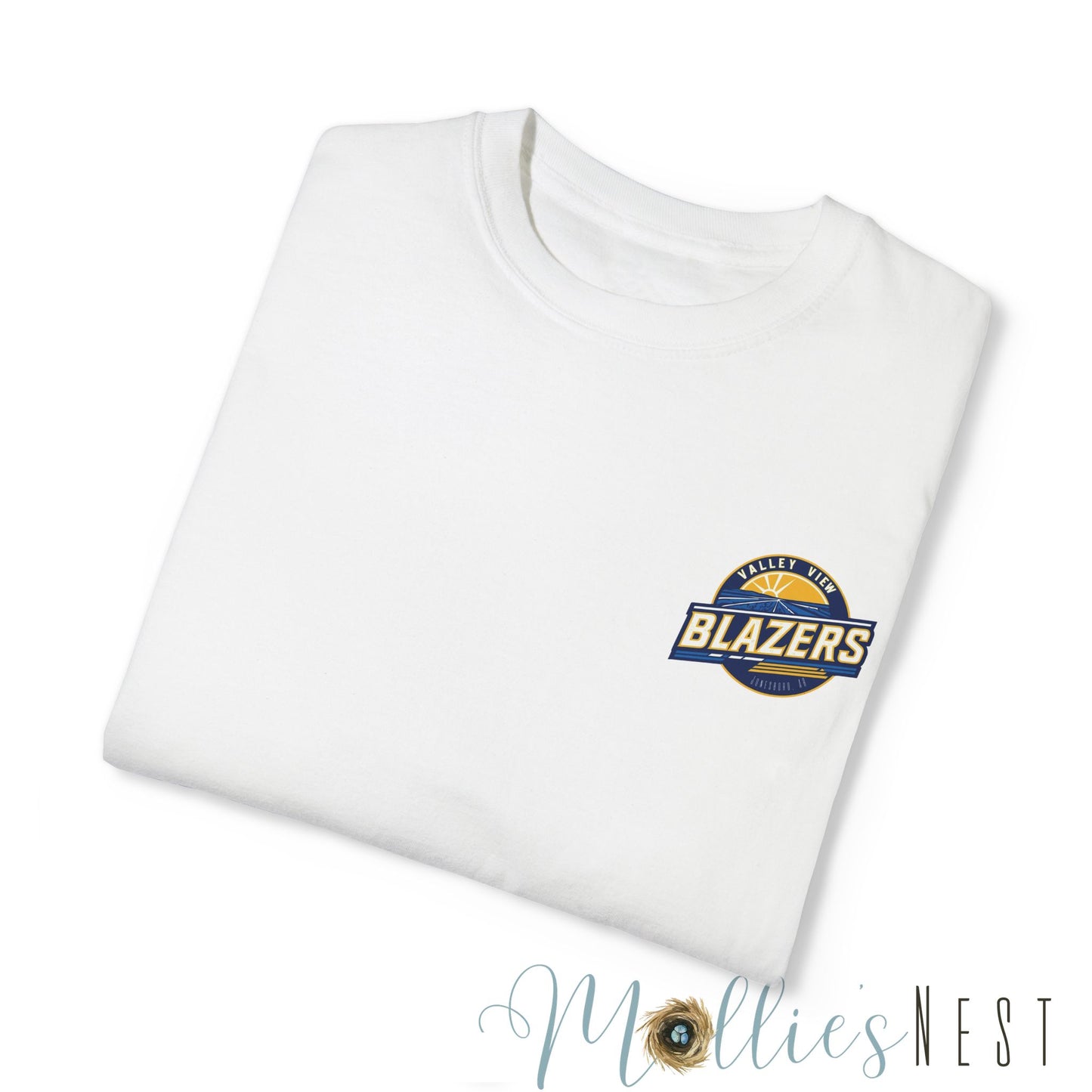 Unisex Garment-Dyed T-shirt. Valley View Blazers - CUSTOM Design. June 2025