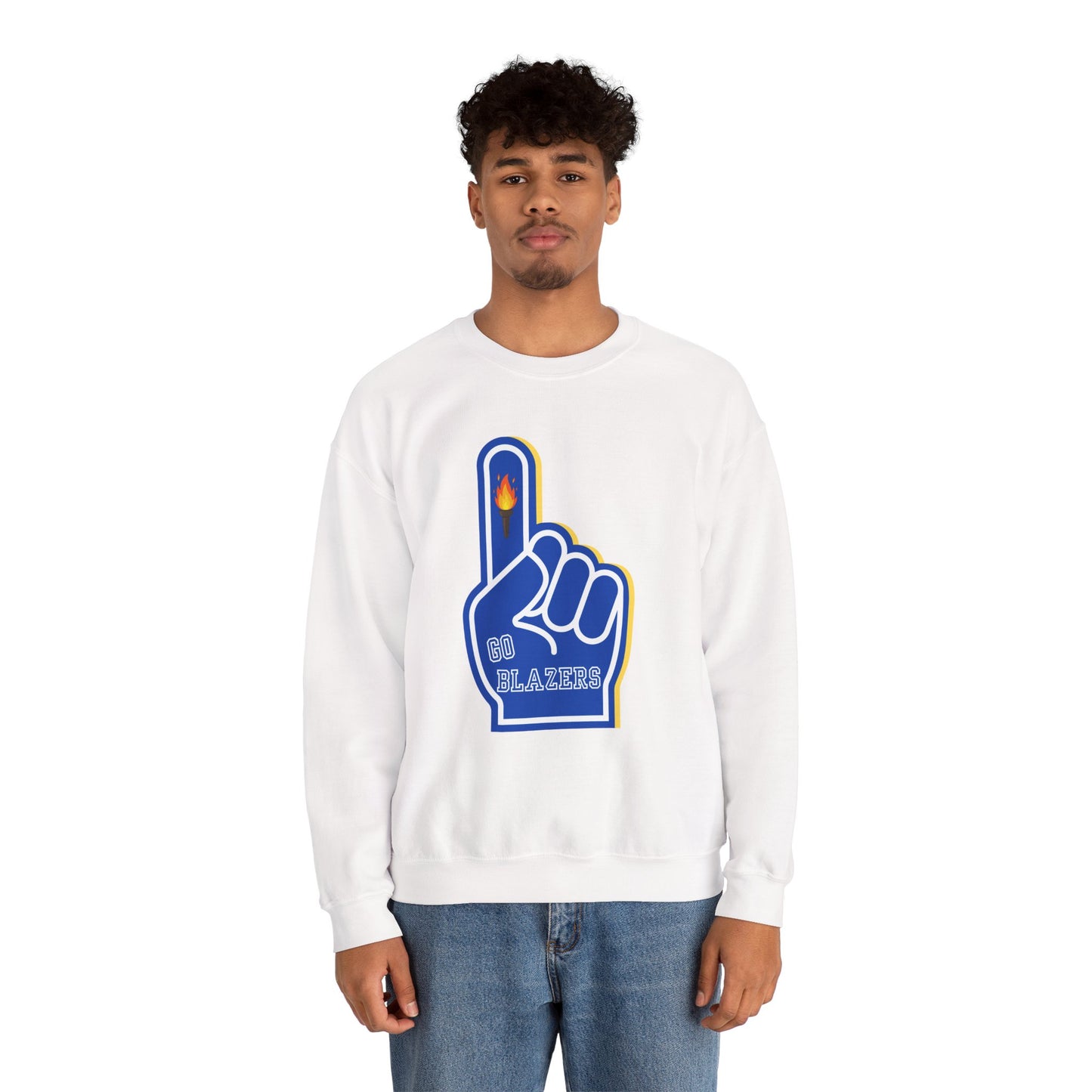 Unisex Heavy Blend™ Crewneck Sweatshirt. Foam Finger Valley View
