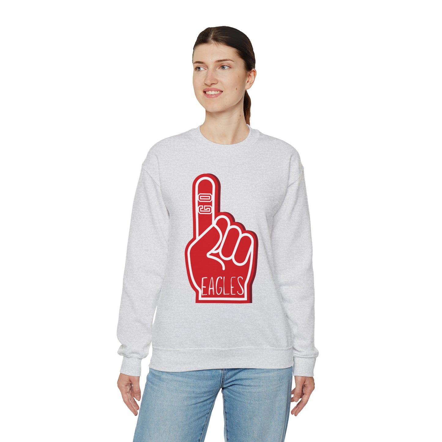 Eagles Foam Finger Unisex Heavy Blend™ Crewneck Sweatshirt